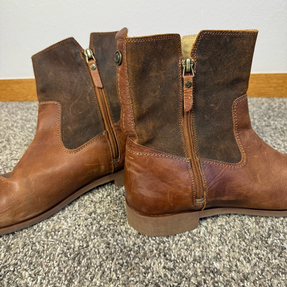 Olukai Kaupili Short Brown Classic Side Zip Boots - Size 10 - Picture 6 of 6